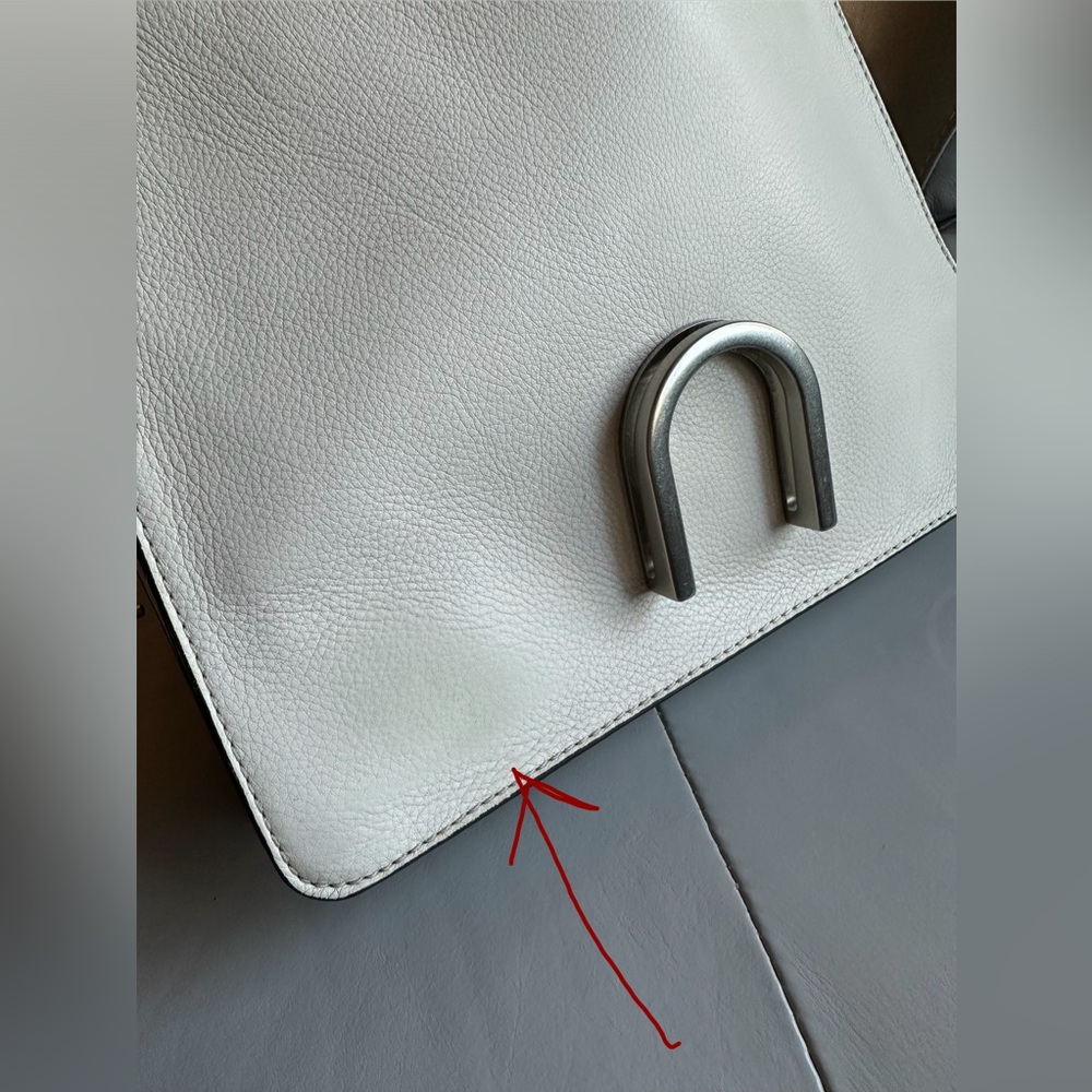 Fossil Light Gray/Cream Finley Leather Shoulder Bag - Picture 9 of 16